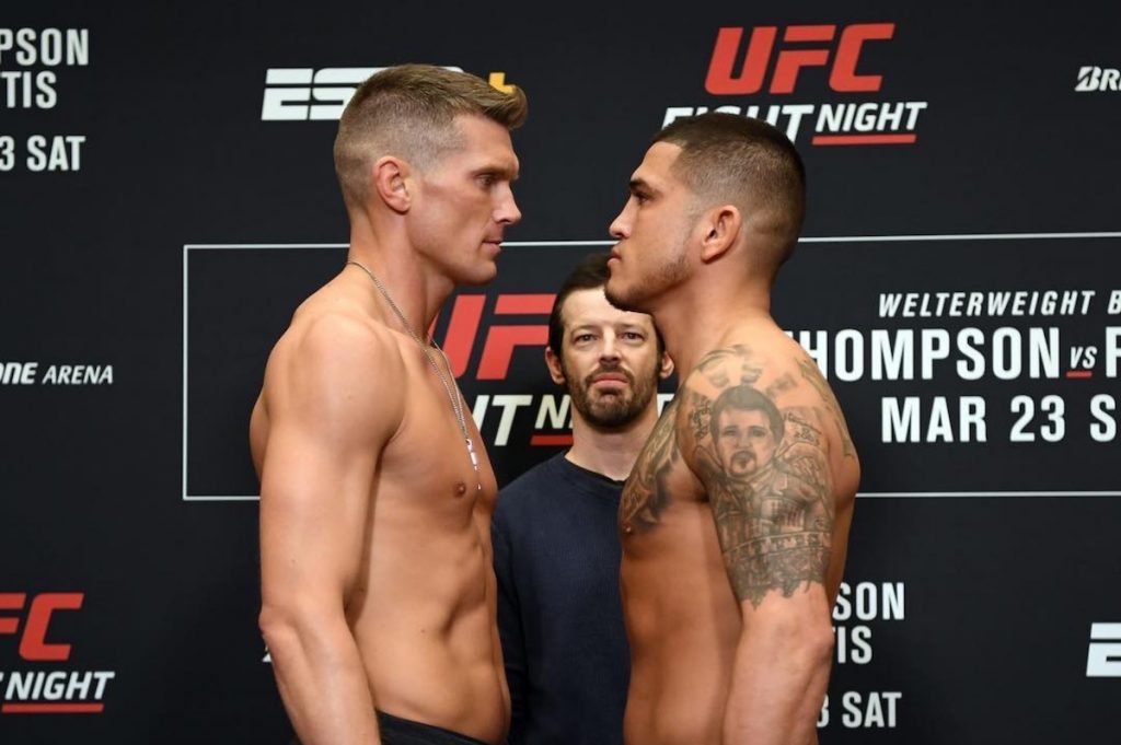 Stephen Thomson prežíva pozeranie vlastného knokautu zo záznamu, ktorý inkasoval od Anthonyho Pettisa na UFC Nashville!