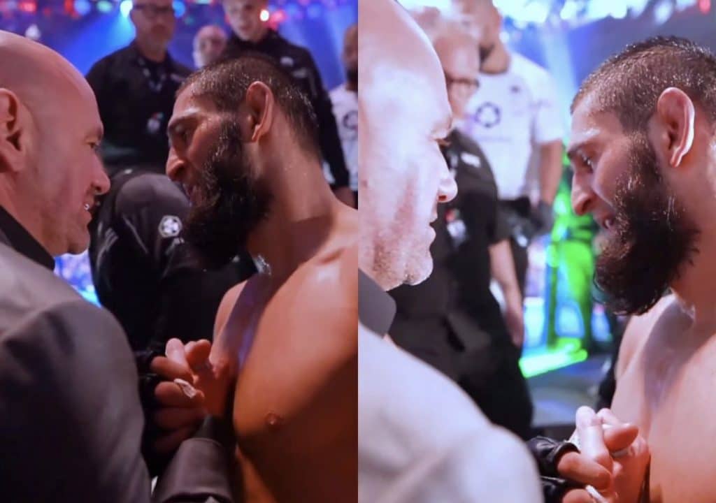 Toto povedal Khamzat Chimaev šéfovi UFC keď vychádzal z klietky! A že si nezaslúži zápas o titul? Odpovedal aj Seanovi Stricklandovi