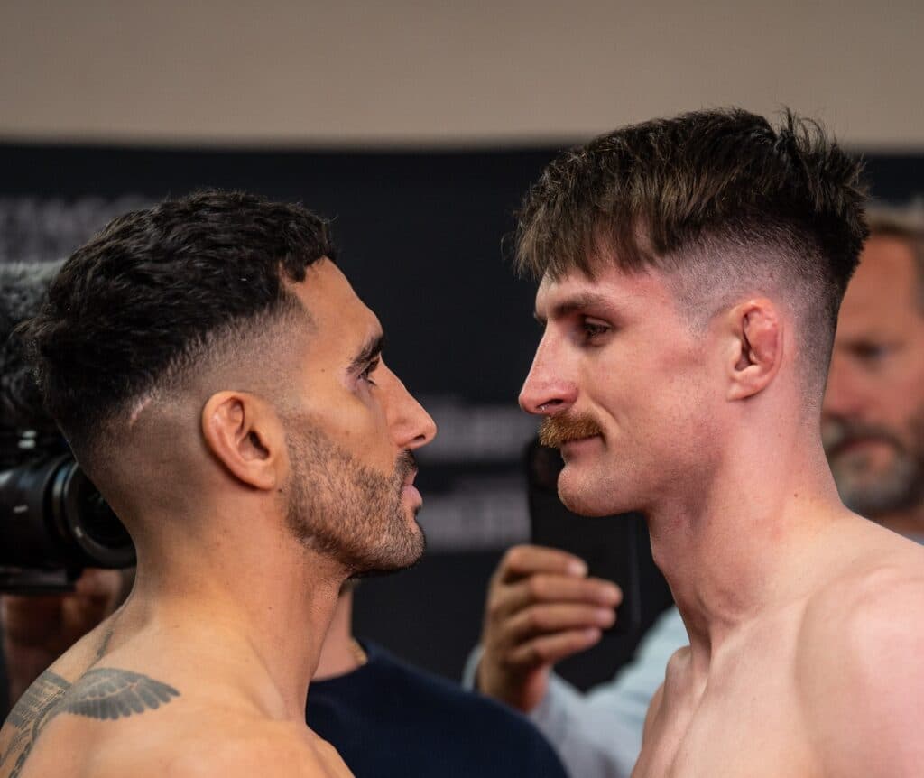 Staredown Liam Etebar a Andrej Kalašnik